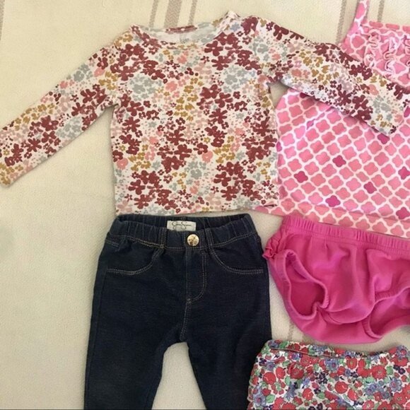 Baby Girl‎ Clothing Bundle. Pants, Bloomers, Shirts, Ruffle Butt. Size 9 Months - Picture 3 of 4